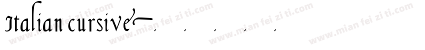 Italian cursive字体转换